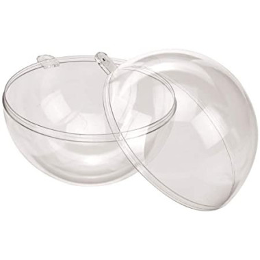 Sfera palla di natale in plexiglass plastica trasparente 8 cm miglior prezzo