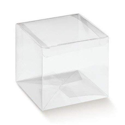 Scatola Pvc trasparente 10x10x10 cm per bomboniere portaconfetti vendita
