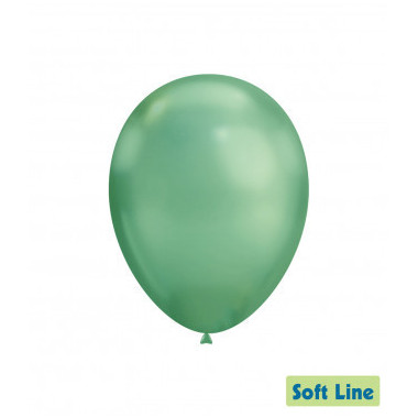 Palloncini Soft Line Chrome 12" - 30cm Verde 121 50pz Rocca Fun Factory