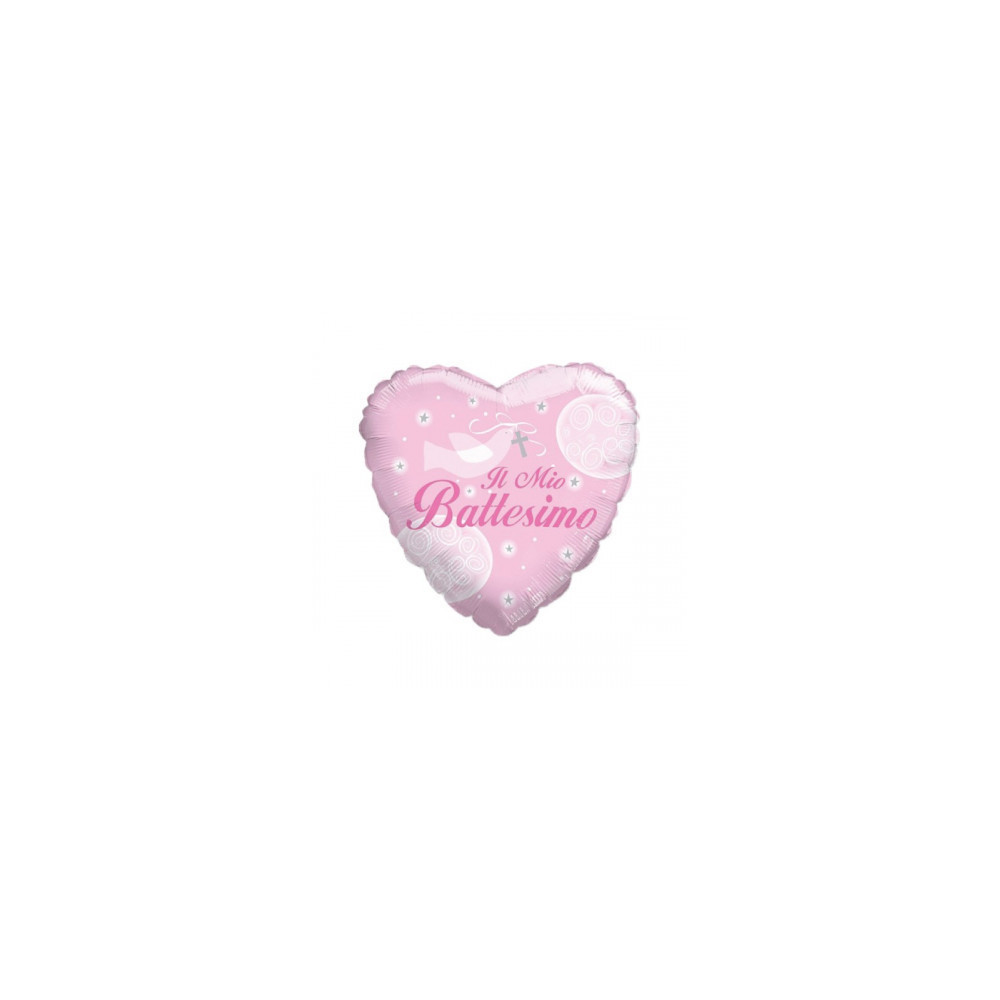 Palloncino Mylar Il mio Battesimo Rosa Cuore 18" 1 pezzo Kaleidoscope Palloncino Mylar Il mio Battesimo Rosa Cuore 18" 1 pezzo Kaleidoscope