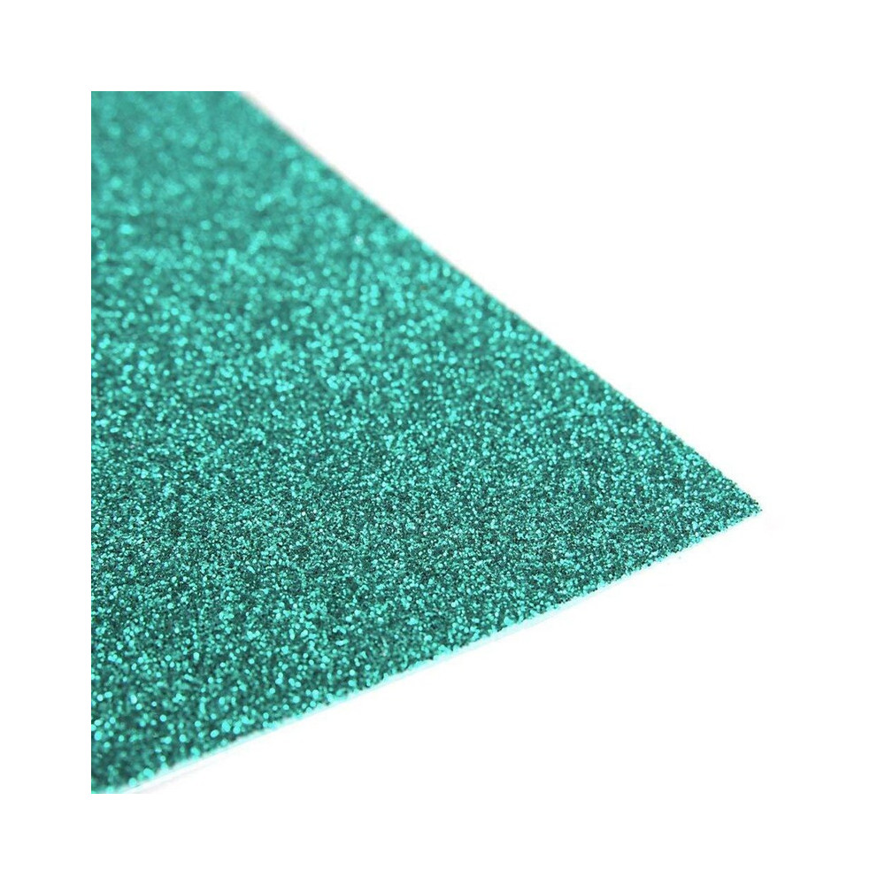 Fogli di fommy Gomma Eva Glitterata 60x40 NON adesiva colore Verde acqua spessore 2 mm Fogli di fommy Gomma Eva Glitterata 60x40 NON adesiva colore Verde acqua spessore 2 mm