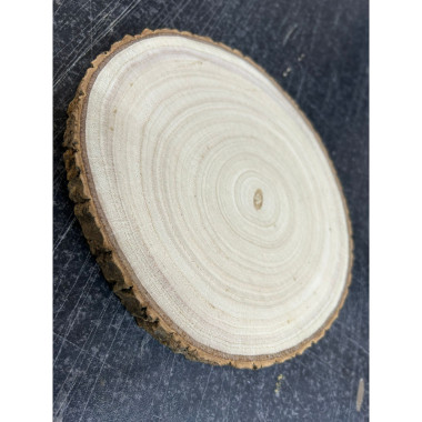 Dischetti di legno diametro 20 X 22  spessore 2 cm con corteccia 1 pezzo tronco base disco
