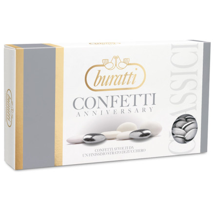 1 kg di Confetti Buratti Anniversari Argento e Oro 25 e 50 anni matrimonio