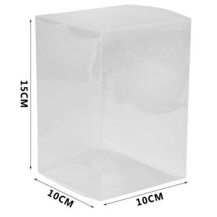 Scatola Pvc trasparente 10x10x15 cm per bomboniere portaconfetti