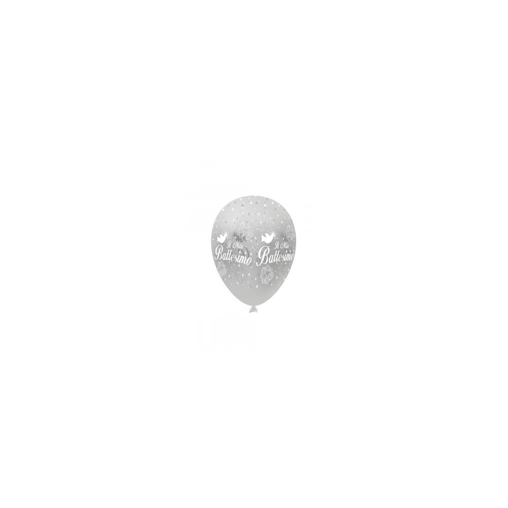 Pall. 11"/12" trasp. 57 st. bianca globo Il Mio Battesimo rocca fun factory Pall. 11"/12" trasp. 57 st. bianca globo Il Mio Battesimo rocca fun factory