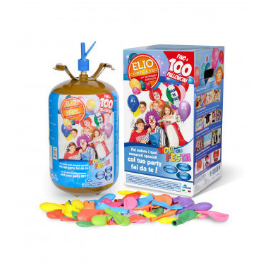 Bombola elio per 100 palloncini 13.6L (palloncini inclusi)