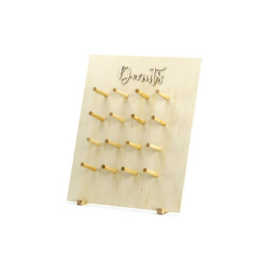 Stand per Ciambelle Donuts in Legno Naturale 45x55cm