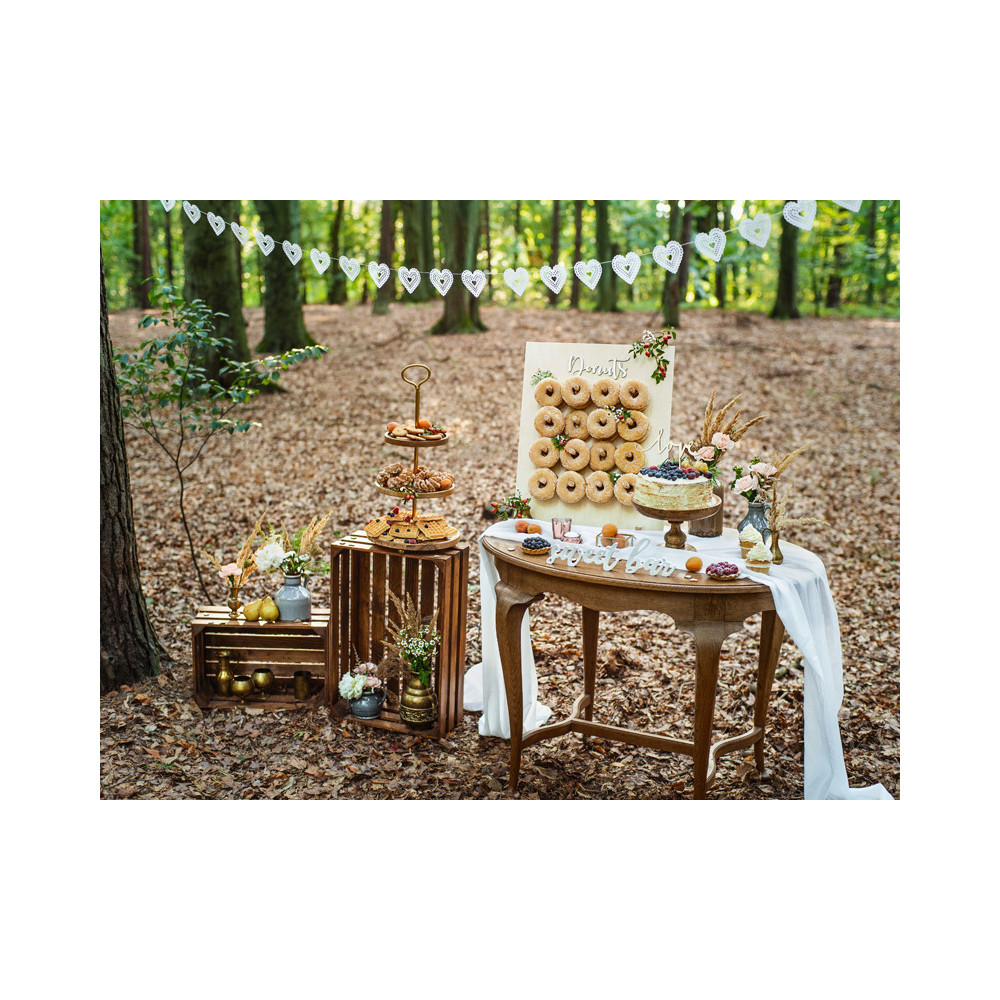 Stand per Ciambelle Donuts in Legno Naturale 45x55cm
