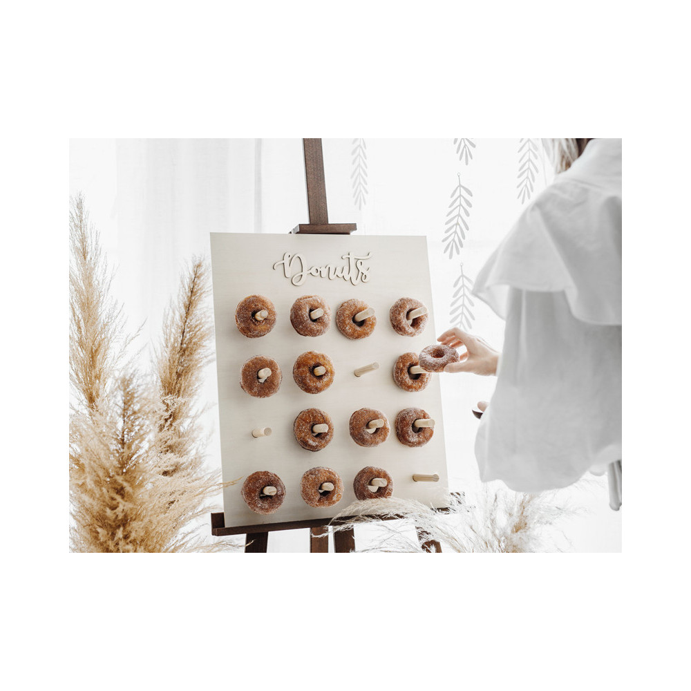 Stand per Ciambelle Donuts in Legno Naturale 45x55cm
