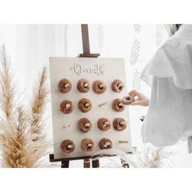 Stand per Ciambelle Donuts in Legno Naturale 45x55cm
