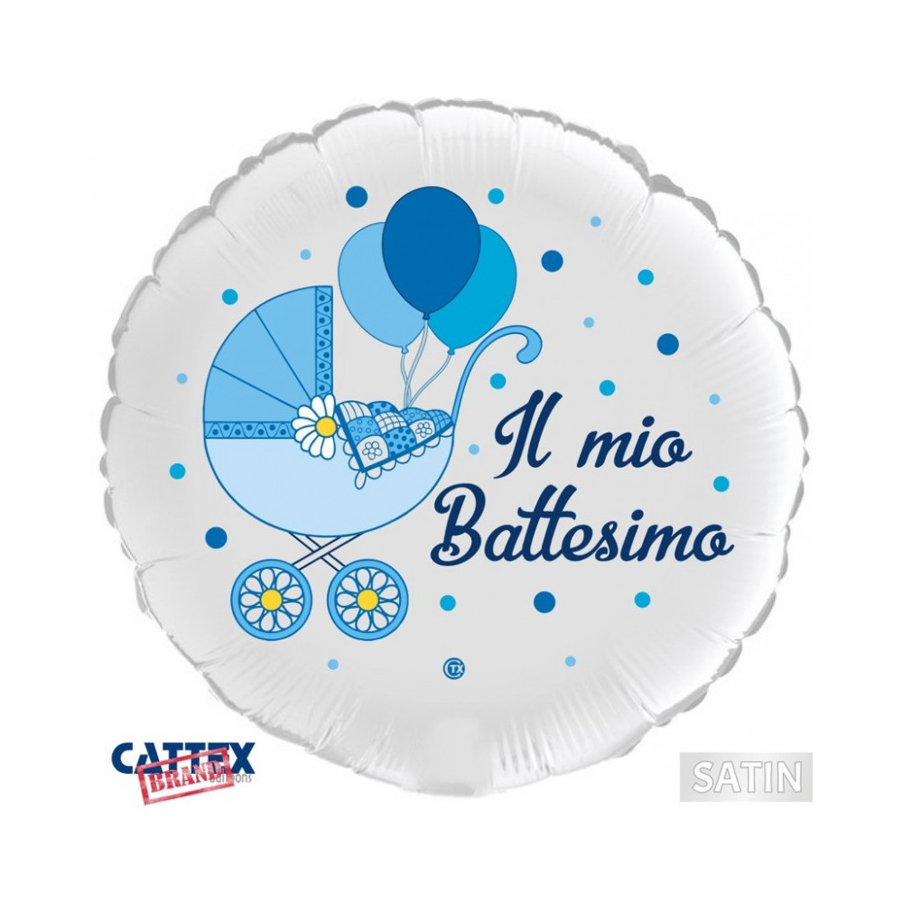 Mylar Battesimo Bimbo Carrozzina 18” Mylar Battesimo Bimbo Carrozzina 18”