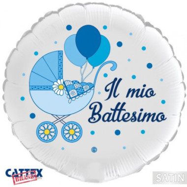 Mylar Battesimo Bimbo Carrozzina 18”