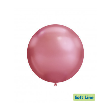 Palloncini Soft Line Chrome 18" - 46cm rosa 114 20pz Rocca Fun Factory