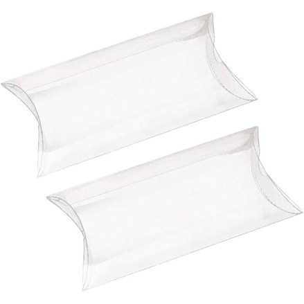 Scatola Pvc trasparente a cuscino 5x5x2 cm per creare bomboniere