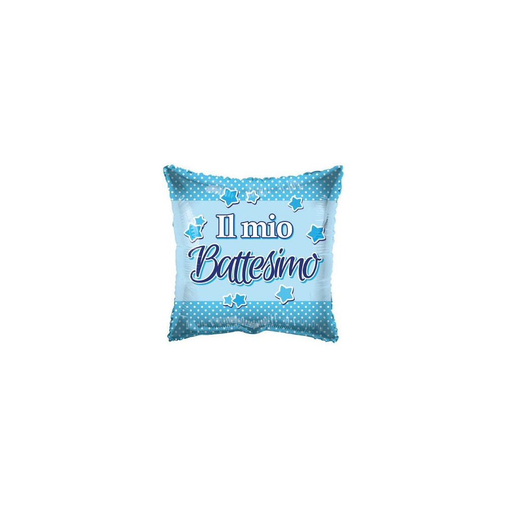 Mylar Il Mio Battesimo Celeste Quadrato Quadrato 18"/46 Mylar Il Mio Battesimo Celeste Quadrato Quadrato 18"/46