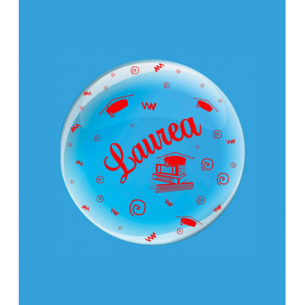 Deco B-Loon 24" Laurea Stampa Rossa 1pz Rocca Fun Factory