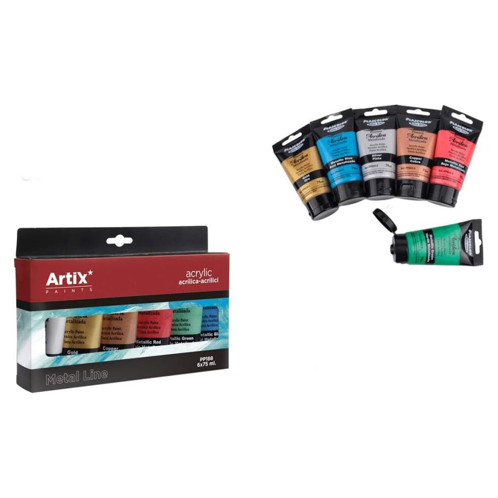 MP Artix Paints, set di pittura acrilica, 6 colori pastello, 75 ml MP Artix Paints, set di pittura acrilica, 6 colori pastello, 75 ml