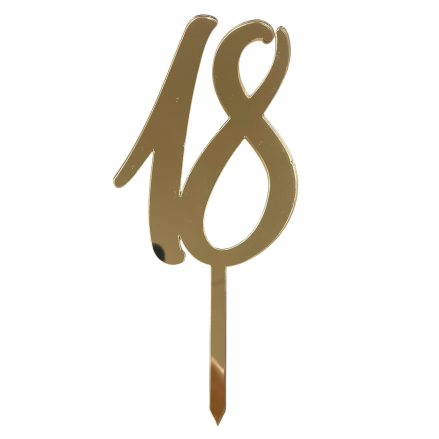 Caketopper Numero alto 12 cm plexiglass vari colori