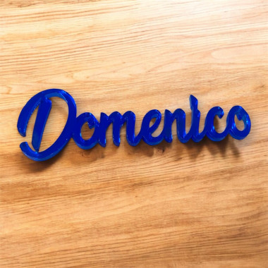 NOME IN plexiglass oro specchiato personalizzato con scritta o nome per la tua torta SENZA PIEDE