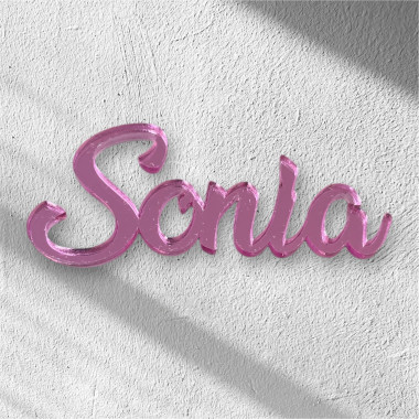 NOME IN plexiglass oro specchiato personalizzato con scritta o nome per la tua torta SENZA PIEDE