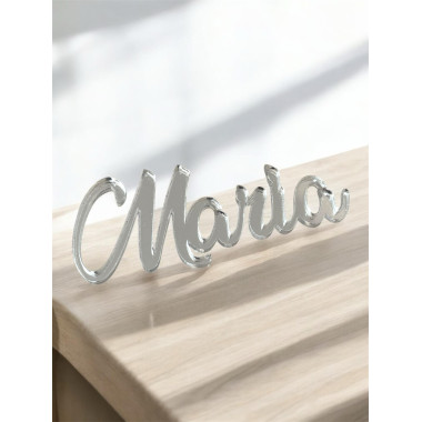 NOME IN plexiglass oro specchiato personalizzato con scritta o nome per la tua torta SENZA PIEDE