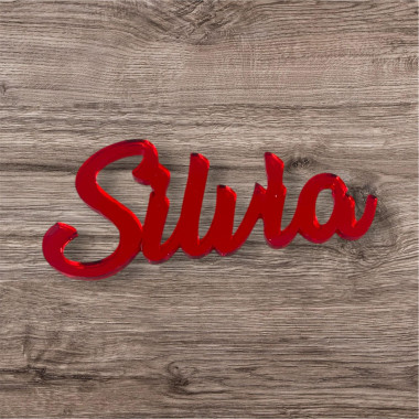NOME IN plexiglass oro specchiato personalizzato con scritta o nome per la tua torta SENZA PIEDE