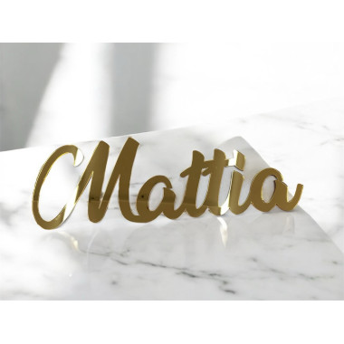 Cerchio in Plexiglass metacrilato colore oro specchiato con personalizzazione