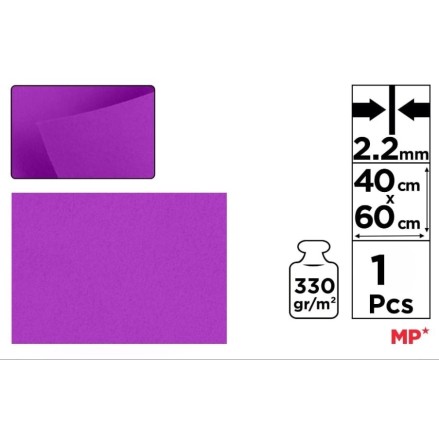 Feltro 2 mm 60x40 Porpora