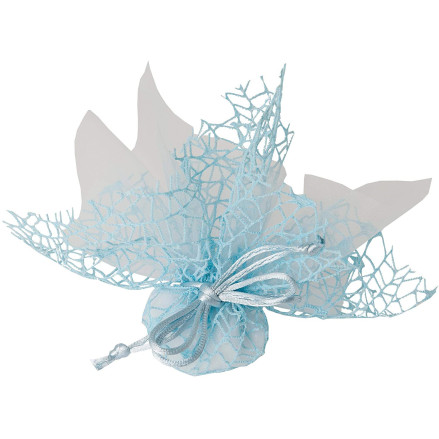 Tulle rete Spider con tirante sacchetto bomboniere Azzurro Rosa bianco blu