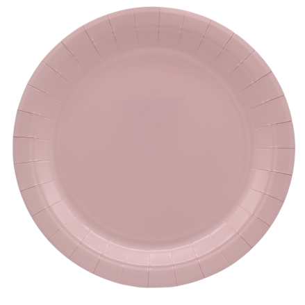 Piatto in carta 24 cm pz 15 Rosato