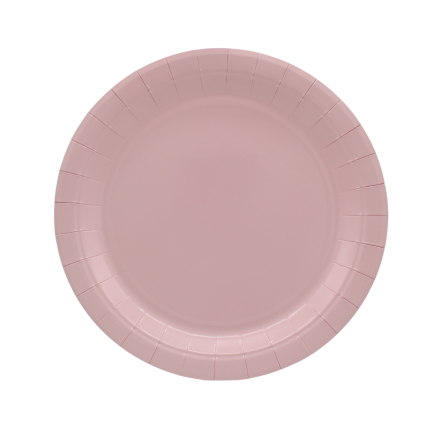 Piatto in carta 18 cm 15pz Rosato