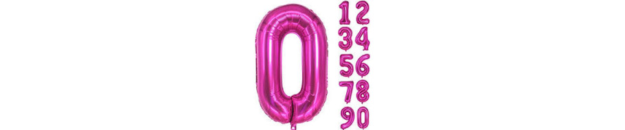 Numeri mylar - Foil da 35 cm colore Fucsia