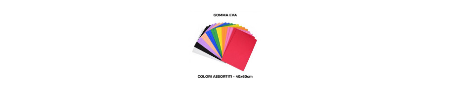 Gomma eva in fogli 40x60 cm 2 mm non adesiva